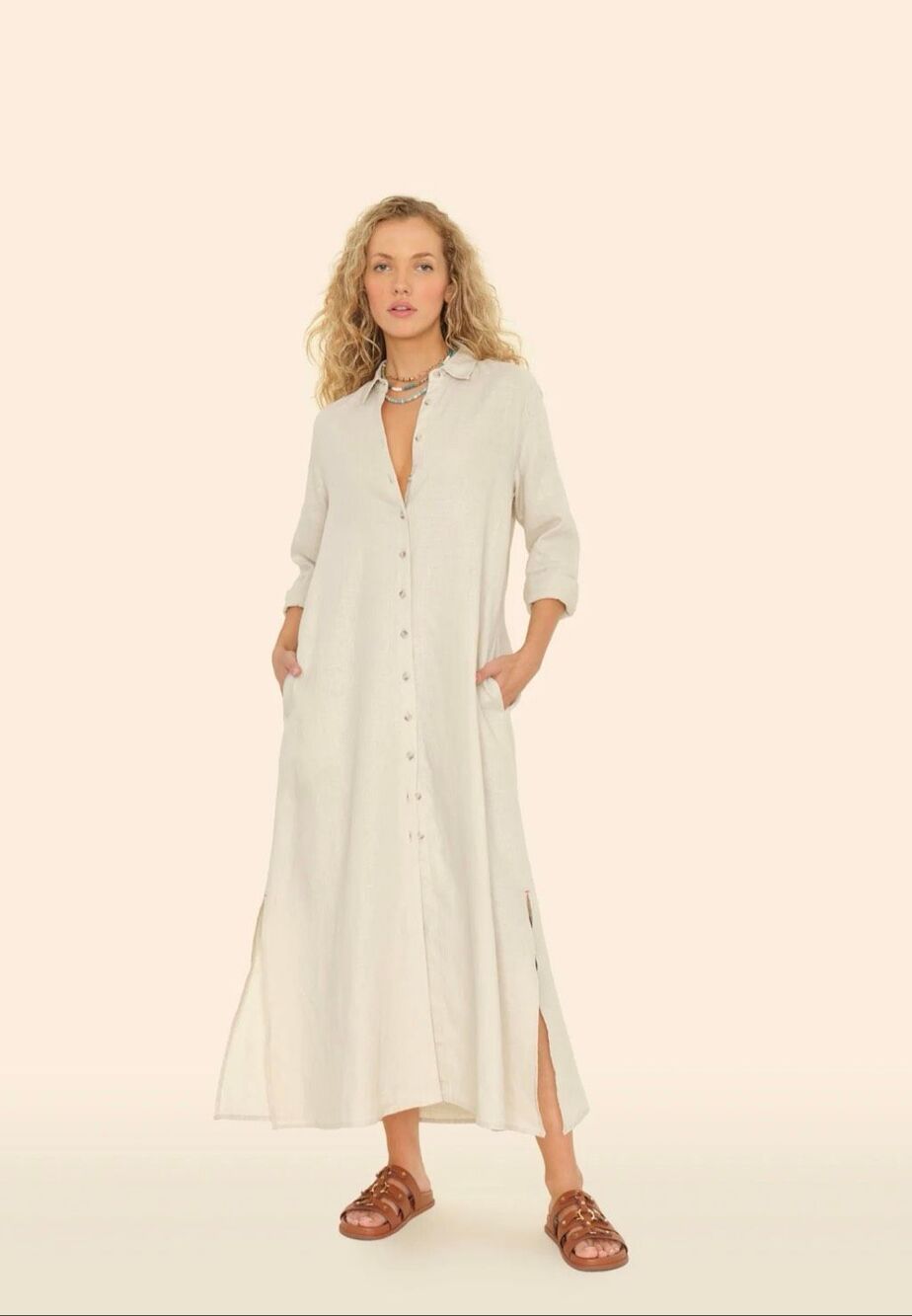 Xirena Boden Linen Midi Dress NWT Size Large